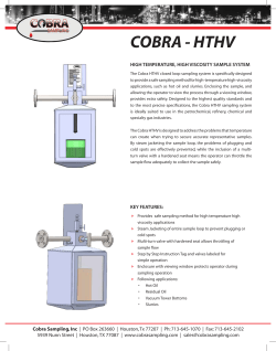 cobra - hthv - Cobra Sampling