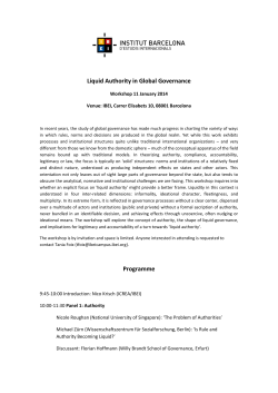 Liquid Authority in Global Governance Programme
