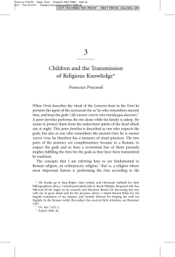 Children and the Transmission of Religious Knowledge*