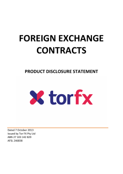 Product Disclosure Statement