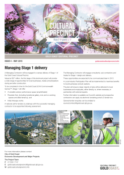 Gold Coast Cultural Precinct - Fact Sheet 4