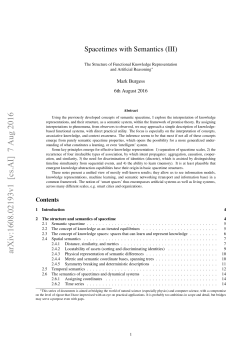 Spacetimes with Semantics (III)