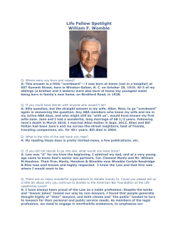 Life Fellow Spotlight William F. Womble