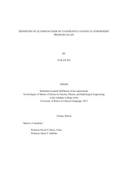 DEPOSITION OF ALUMINUM OXIDE BY