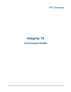 Integrity Curriculum Guide