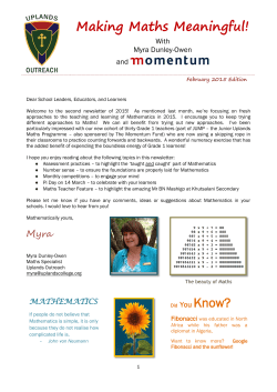Read Making Maths Meaningful February 2015