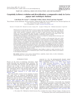 Carpeloidy in flower evolution and diversification
