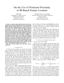 On the Use of Positional Proximity in IR