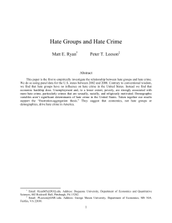 Hate Groups and Hate Crime - Seton Hall University Pirate Server