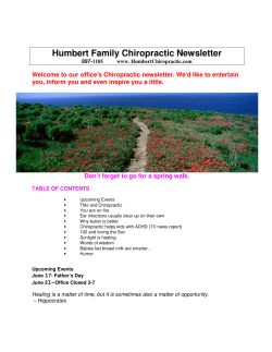Humbert Family Chiropractic Newsletter