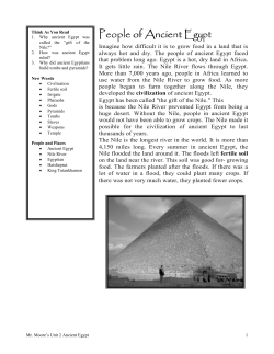 Ancient Egypt Handouts for Students
