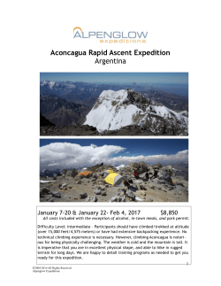 Aconcagua Rapid Ascent Expedition Argentina