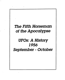 The Fifth Horseman of the Apocalypse UFOs: A History September