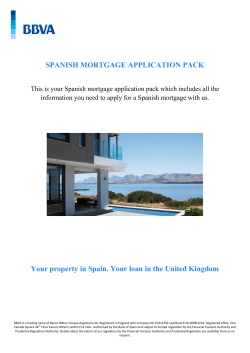 SPANISH MORTGAGE APPLICATION PACK Your