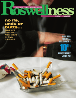 no ifs, ands or butts... - Roswell Park Cancer Institute
