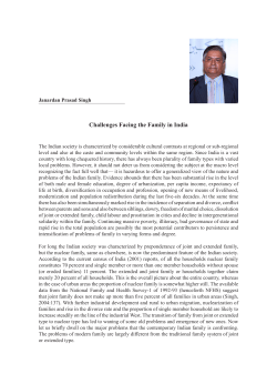 Challenges Facing the Family in India