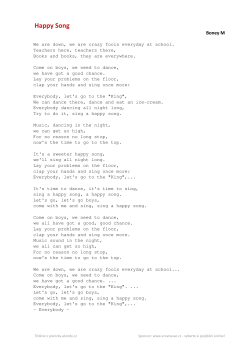 Boney M Happy Song - pisnicky