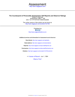 McCrae_Article on self-report and observer rating