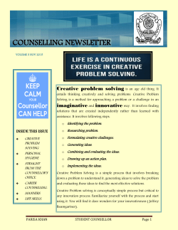 COUNSELLING NEWSLETTER