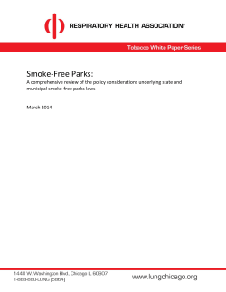 Smoke-Free Parks - Respiratory Health Association