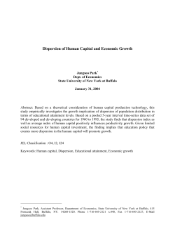 Dispersion of Human Capital and Economic Growth