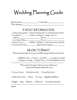 Wedding Planning Guide - DJ Bracken Entertainment