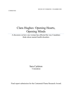 Clara Hughes: Opening Hearts, Opening Minds