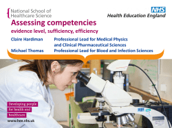 Assessing competencies - evidence level, sufficiency and efficiency