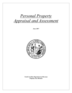 Personal Property Appraisal and Assessment
