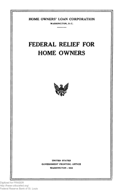 Federal relief for home owners.