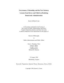 Governance, Citizenship, and the New Sciences