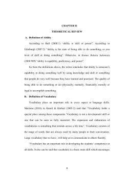 CHAPTER II THEORETICAL REVIEW A. Definition of Ability