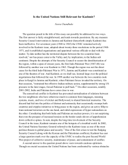 Is the United Nations Still Relevant for Kashmir?