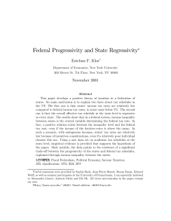 Federal Progressivity and State Regressivity