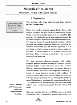 Molecule of the Month - Indian Academy of Sciences