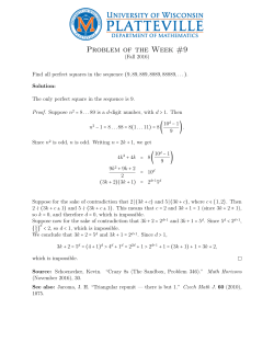 Problem of the Week #9