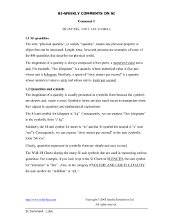 SI Comment 1 - Metric Methods