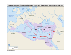 Approximate Area of the Byzantine Empire at the Start of the Plague
