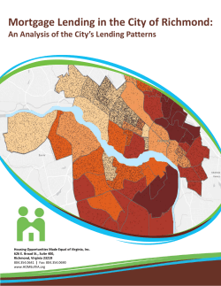 Mortgage Lending in the City of Richmond