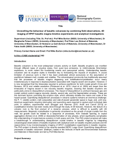 Unravelling the behaviour of basaltic volcanoes by combining field