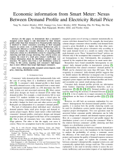 Economic information from Smart Meter: Nexus Between Demand