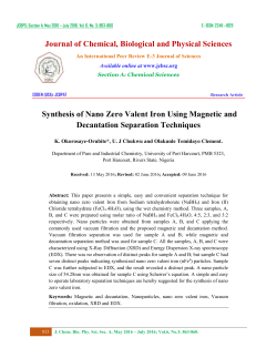 Synthesis of Nano Zero Valent Iron Using Magnetic and Decantation