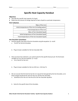 Specific Heat Capacity Handout