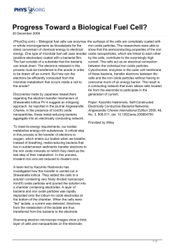 Progress Toward a Biological Fuel Cell?