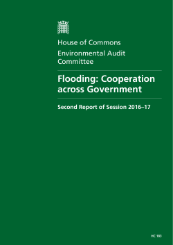 Flooding: Cooperation across Government