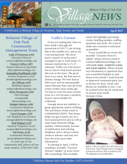April 2017 Newsletter