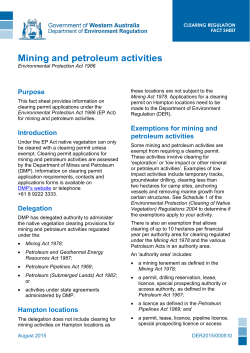 Mining and petroleum activities (Fact sheet 5)