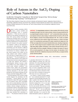 Role of Anions in the AuCl3-Doping of Carbon