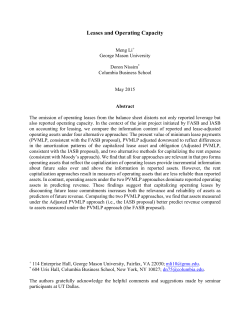 Leases and Operating Capacity