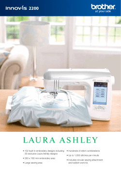102 built-in embroidery designs including 30 exclusive Laura Ashley
